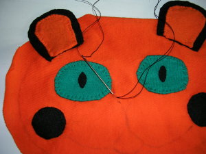Embroidered nose and mouth
